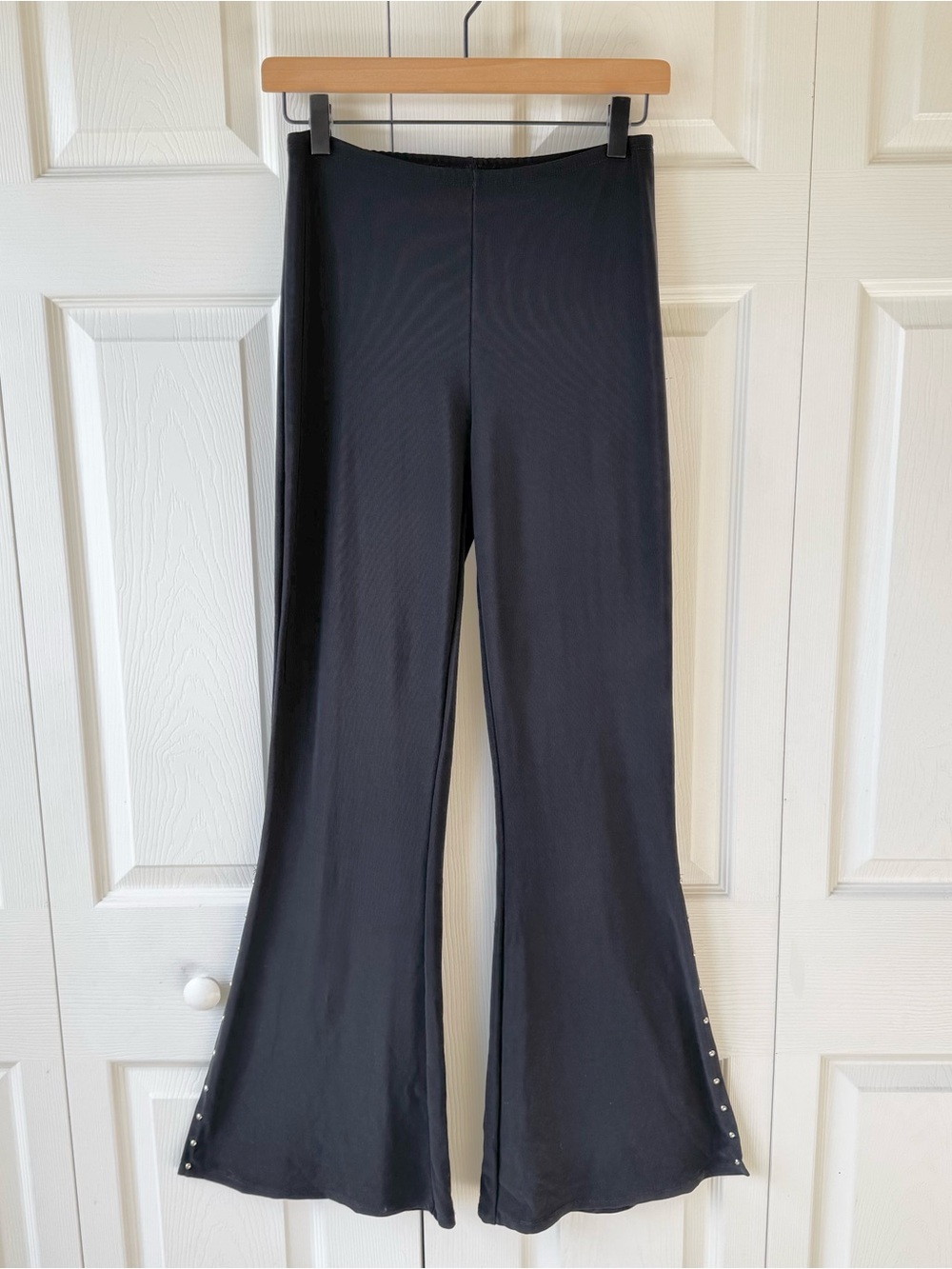 Vintage Y2K Studded Split Flare Pants Size S Alt Emo Goth 90s Step by Step